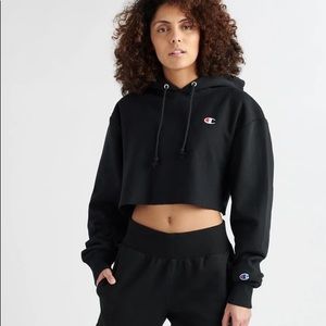 Champion Reverse Weave Cropped Cut Off Hoodie